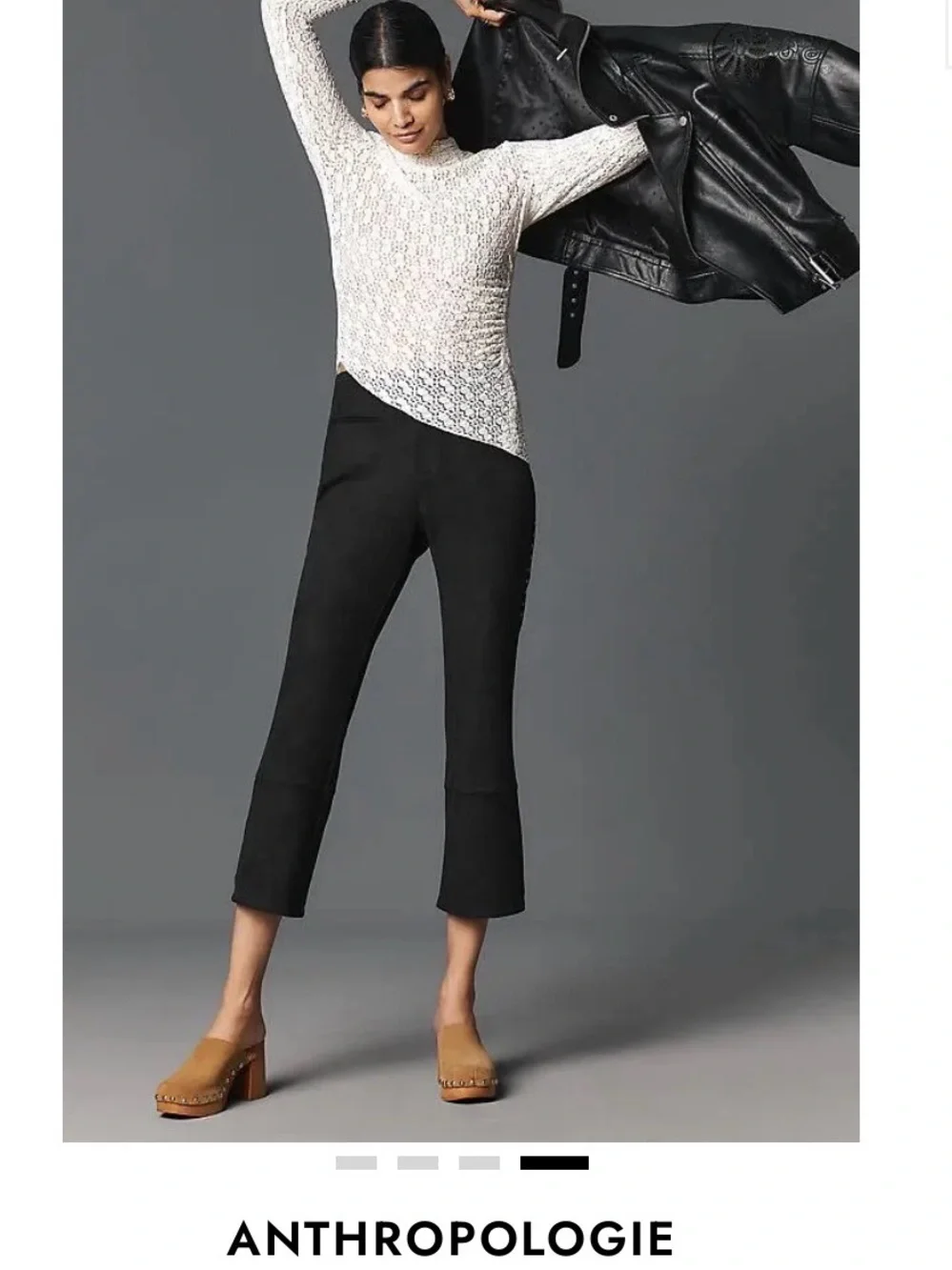 Anthropologie Coconut Milk Smocked Lace Long-Sleeve Top - White/Cream